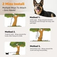 thumbnail image 3 of Outdoor Bungee Tug dog Toy, Hanging Tree Tug Toy for tree stump, Interactive Exercise Play Cord & Tether with Chew Rope Toy, 3 of 8