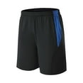 thumbnail image 1 of Besolor Men's Athletic Running Shorts Color Block Quick Dry Workout Gym Training Shorts with Pockets, 1 of 3