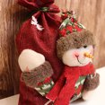thumbnail image 3 of Christmas Drawstring Bags Candy Fruit Coin Storage 3D Doll Xmas Handbag Large Capacity Lace Goodie Bag for Wrapping Holder Elk, 3 of 8