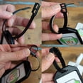 thumbnail image 5 of 5 Pack - Plastic Luggage Tag Strap with Secure Post & Notch Buckle - 7 3/8" x 3/8 " Stylish Replacement Loop Straps for Slot Hole Bag Tags or I’D Name Badges by Specialist ID (Black), 5 of 8