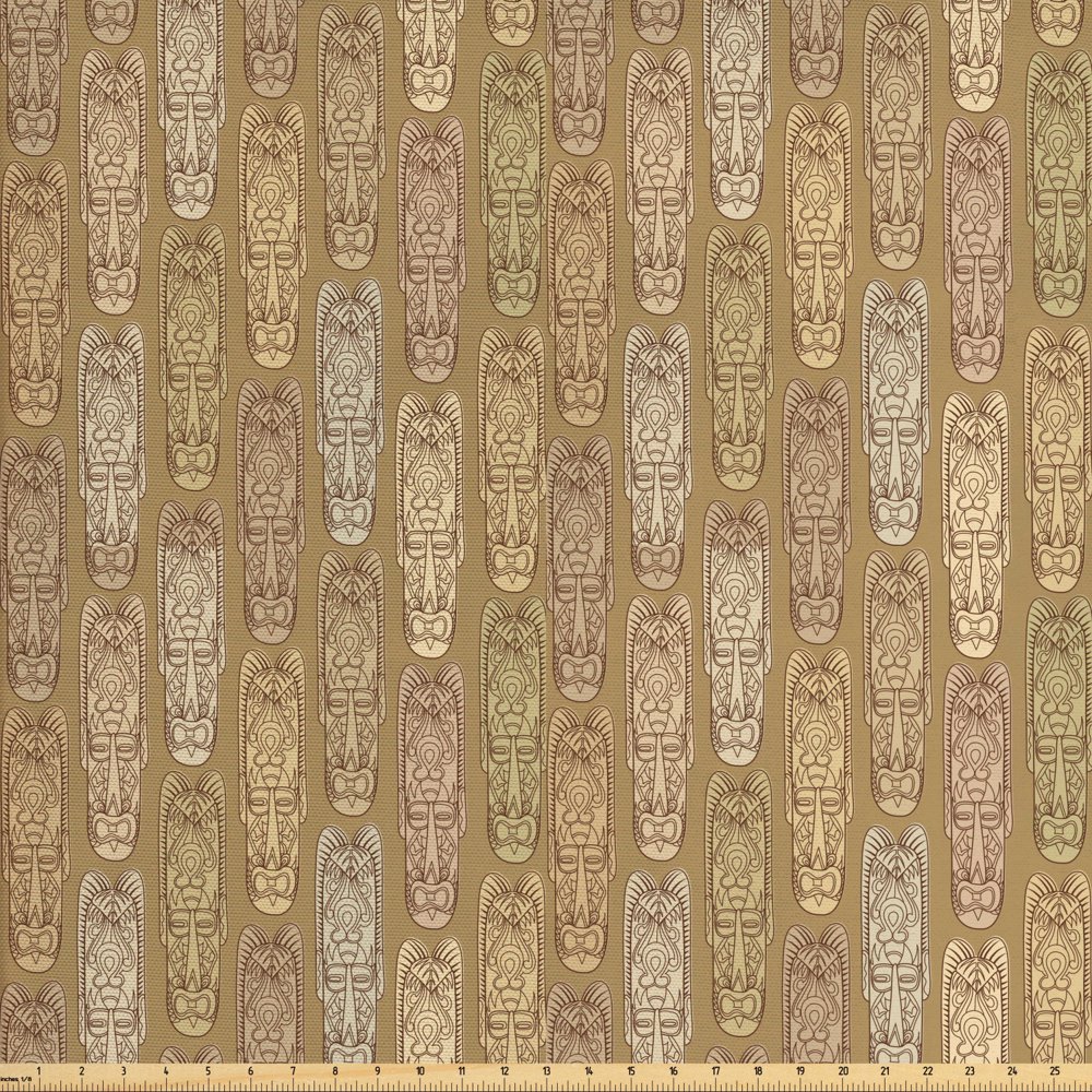 Ethnic Fabric by the Yard, Oriental Aboriginal or Structures