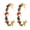American football (black and red), variant on European and American style women's soccer earrings, helmet knitted hoop earrings, match day earrings, unique and high-end soccer earrings