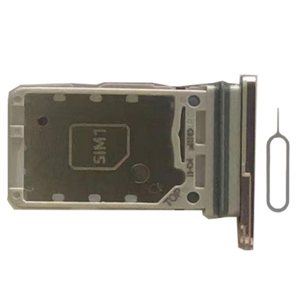 Soporte para tarjeta SIM dual, ranura de repuesto para tarjeta SIM, para Samsung S21 5G G991B Oro