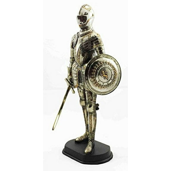 Large Fine Medieval Knight in Armor Statue broad Sword and Shield
