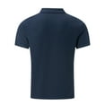 thumbnail image 7 of Afdoent Mens Shirts Male Short Sleeve Shirt Summer Casual Solid Color Ribbed Holiday Shirts Tops Mens Shirts, 7 of 7