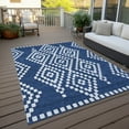 thumbnail image 6 of Addison Rugs Chantille Indoor/Outdoor Transitional Diamonds Navy Washable Rectangle Rug, 8' x 10', 6 of 6