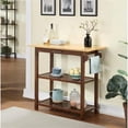 thumbnail image 2 of Pemberly Row 3-Tier Butcher Block Kitchen Island with Drawer in Mahogany Wood, 2 of 10