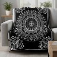 thumbnail image 2 of Black Boho Blanket Soft Cozy Warm Throw Blanket for Couch, Plush Fuzzy Flannel Fleece Blankets for Sofa, Retro Farmhouse Neutral Abstract Geometric Bed Blankets Lightweight Gifts for Women, 50"x60", 2 of 9