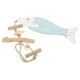 thumbnail image 1 of Decoración de peces de madera Bling Bling colgante azul claro con concha, 1 of 12
