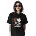 thumbnail image 2 of Beach Vibe Palm Trees Womens Tshirt Graphic Tees Cotton Crew Neck T-Shirts, Casual Short Sleeve Shirts for Women Teen Girl Seaside Vacation, 2 of 3