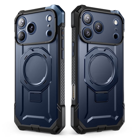 SUPCASE N52 Strong Magnet Case for 2025 iPhone 17 Pro (6.3) with Camera Control Button with Kickstand Rugged Shockproof Anti-Slip Grip Case [Compatible with MagSafe] Magnetic Phone Cover, Azure