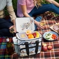 thumbnail image 5 of FORMRS Insulated Cooler Bag 24 Cans Capacity Soft Leakproof Lunch Box with Side Pockets, Winter Mountain, 5 of 7