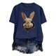 thumbnail image 3 of Tops de Cuello Alto para las Mujeres Amante Impreso Camiseta Cuello Redondo Manga Corta, Poliéster Spandex, 3 of 7