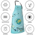 thumbnail image 5 of Goofa Travelling on Airplane Printed Waterproof Apron 33" Chef Aprons for Men Heavy Duty Chemical Work Apron Adjustable Bib Apron, 5 of 9