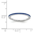 thumbnail image 5 of 925 Sterling Silver Stackable Expressions Blue Enameled 1.5mm Ring Size: 5; for Adults and Teens; for Women and Men, 5 of 5