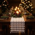 thumbnail image 6 of 2026 Christmas Home Party Decor 33x183cm Christmas Lace Table Runner Snowflake And Xmas Tree Hollow Print Tassel Table Runner White Vintage Lace Table Decor For Holiday Dining Table Decor, 6 of 6