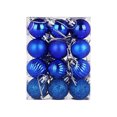 thumbnail image 1 of 24 Uds bolas de Navidad hermosas artesanías bolas colgantes de 3cm para interior (azul real) Tmvgtek Para estrenar, 1 of 4