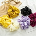 thumbnail image 5 of YooGuoGuo Pure Color Smooth Satin Hair Rope 1PC Oversized Hair Scrunchies Women Elastic Hair Bands Female Girls Ponytail Holder Headdress, 5 of 6