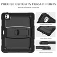 thumbnail image 7 of FJLBDE Case for iPad Pro 13 Inch (M4 2024/M5 2025), Rugged Shockproof Tablet Cases Cover with Kickstand Shoulder Strap, Black, 7 of 7