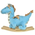 thumbnail image 3 of LHYY Plush Ride-On Rocking Horse Toy Dinosaur Ride Rocking Chair with Realistic Sounds for18-36 Months,Blue, 3 of 5