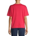 thumbnail image 5 of Time and Tru Womens Pima Cotton Boyfriend T-shirt, Solid, 5 of 6