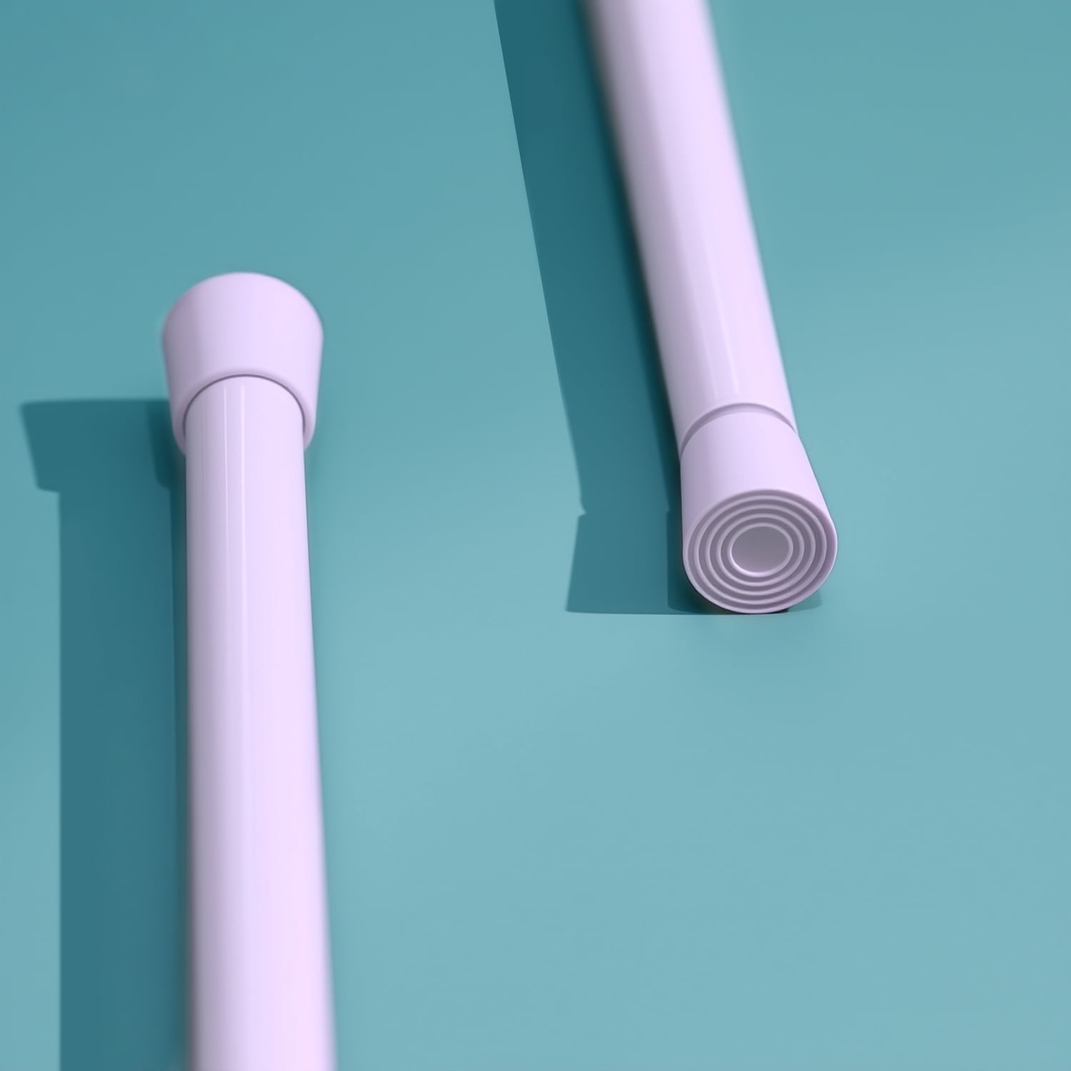 Yiannan Tension Curtain Rods 16-76 Inches,Spring Adjustable White Curtain Rod for Bathroom,Windows,Kitchen,Doorway,Cupboard Bars