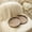 Coffee Brown, variant on Round Serving Tray with Handles, Woven-Texture Faux Leather Tray for Living Room, Decorative Tray for Coffee Table Home Decor