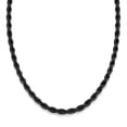 thumbnail image 5 of 2 Piece Set - Rope Chain Bracelet 8-10In and Necklace 23-25 Inches in ION Plated Black Stainless Steel, 5 of 10