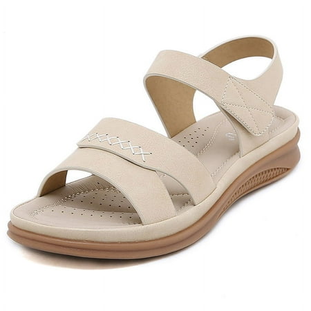

Women’s Flat Sandals Soft Straps Slip-on Open Toe Light Weight Elastic Slingback Comfort Casual Walking Sandals
