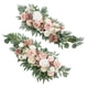 thumbnail image 2 of Guirnalda De Botín Floral Sunnimix Ratán De Rosas Artificiales Decoración Blanco Rosa, 2 of 7