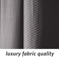thumbnail image 5 of Microdry Water Repellent Embossed Fabric Shower Curtain Liner Set with 12 Rust-Resistant Chrome Double Roller Hooks, Charcoal, 5 of 7