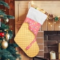thumbnail image 5 of Coolnut Christmas Stocking Personalized Ice Cream Large Candy Stocking Hanging Gift Xmas Stockings Decoration 2PCS for Family Holiday Party Ornaments Decor Fireplace, 5 of 7