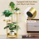 thumbnail image 3 of Soporte de metal para plantas interior exterior 4 puntas 4 soportes para macetas estantes altos de esquina plegables múltiples exhibición sala recámar, 3 of 8
