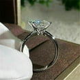 thumbnail image 3 of 3Ct Princess Cut Diamond Solitaire Engagement Ring 14K White Gold Plated 925 Silver, 3 of 3