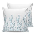 thumbnail image 7 of Outdoor Throw Pillow Cover Summer Botanical Turquoise Leaves Waterproof Cushion Covers 2 Pack Natural Foliage Plant on White Pillow Cases Home Decoration for Patio Garden Couch Sofa, 7 of 7