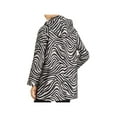 thumbnail image 2 of JANE POST Womens Black Animal Print Winter Jacket Coat M, 2 of 2