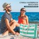 thumbnail image 3 of Women Striped Large Capacity Beach Bag Waterproof Travel Tote Bag Zipper Beach Bag, 3 of 3