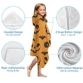 thumbnail image 7 of Pumpkin Bat Halloween Pattern Hooded Bath Towel，50"x30" for Ages 3 To 12 Kids, Quick Dry Lightweight Soft Microfiber Hood Beach Towel Cover Up for Kids, 7 of 7