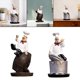 thumbnail image 1 of de resina de 2 piezas, adornos decorativos, decoración de cocina, estatua CafE Bar, siéntese barril , siéntese en Soledad Figurilla de Chef, 1 of 9