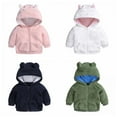 thumbnail image 7 of Newborn Infant Baby Boys Girls Cartoon Fleece Hooded Jacket Coat with Ears Warm Outwear Coat Zipper Up, 7 of 7