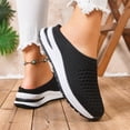 thumbnail image 6 of 2026 New Womens Breathable Mesh Walking Mules Sneakers Open Back On Shoes(Black,8), 6 of 8