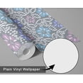 thumbnail image 6 of S4Sassy Ikat Floral Print Wallpaper - Asian Style Wall Covering, 25" x 60" Self-Adhesive Vinyl Wallpaper, Walls Wrap, Easy DIY Wall Covering For Bedroom, Living Room, Living Spaces - Grey, 6 of 8