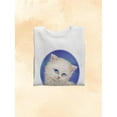 thumbnail image 3 of Cat Staring Sweatshirt Women -Kayomi Harai Designs, Female x-Large, 3 of 4