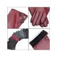thumbnail image 2 of Wristed Zipper Leather Gloves, 2 of 6