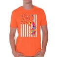 thumbnail image 1 of Awkward Styles USA Flag Autism Shirts for Men Autism Awareness Ribbon T-shirt American Flag Colorful Men's Tee Shirt Tops Support Autism Awareness Tshirt for Men Autistic Spectrum Awareness Shirts, 1 of 4