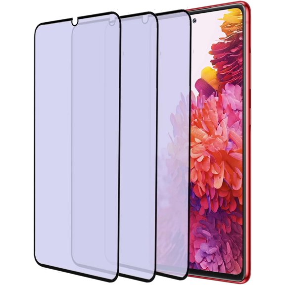3 pack Anti Blue Light Tempered Glass Screen Protector Compatible with Samsung Galaxy S20 FE.Eye Protection Tempered Glass Film,No Bubbles,9H Hardness HD, Blue Light Blocking Screen Protective Film