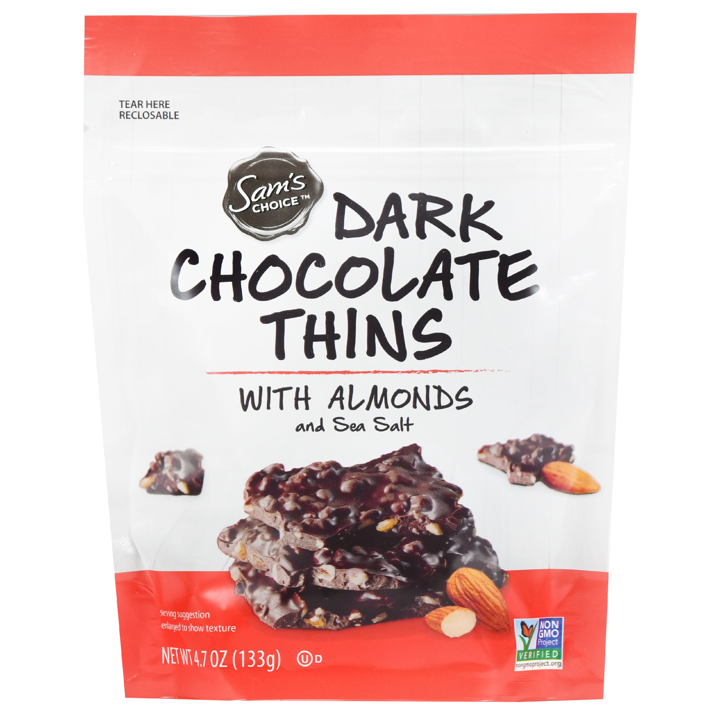 Sam's Choice Dark Chocolate Thins with Almonds and Sea Salt, 4.7 Oz