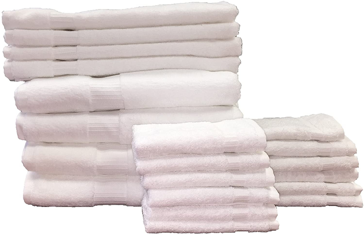 opraken Schuldig Overeenkomstig Optima Collection Platinum Level Complete Bath Set, includes 4 Bath Towels,  4 Hand Towels, and 4 Washcloths, 100% Eco-Friendly Pre-Consumer Regenerated  Cotton - Walmart.com