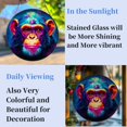 thumbnail image 4 of Portrait of Monkey Stained Glass Suncatcher Handmade Window Hanging Colored Glass Suncatcher Crafts Kits for Indoor Garden Decor Memorial Gift 16x16cm, 4 of 7