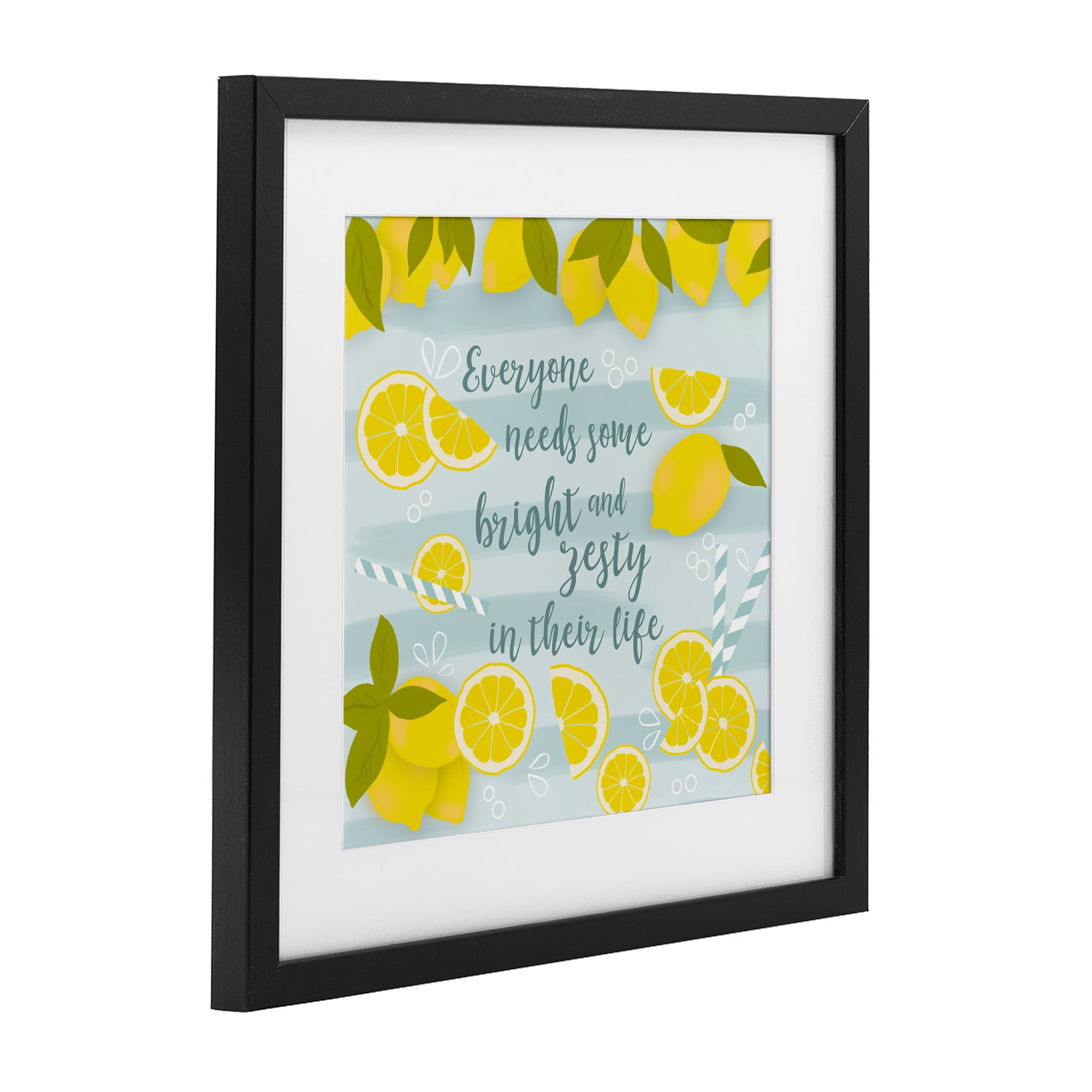 Stupell Industries Everyone Needs Bright & Zesty Black Framed Print Under Glass, design by Anna Quach